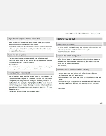 subaru wrx sti& s4 2023- 2024 owners manual in english (jdm)